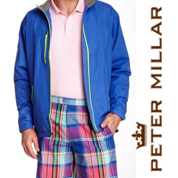 Peter Millar Other - Peter Millar Contrast Zip Rain Jacket